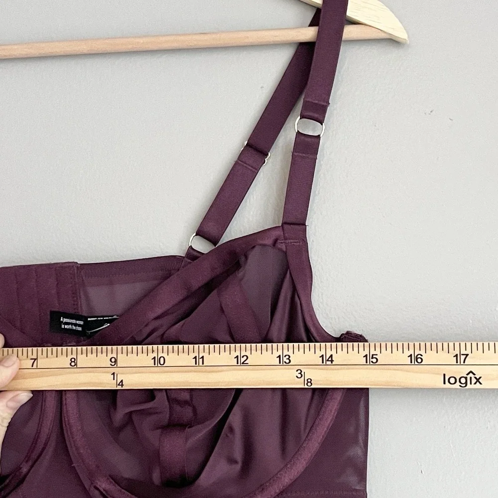 Torrid Satin And Lace Bodysuit Mesh Underwire Cups‎ Size 2X NWT